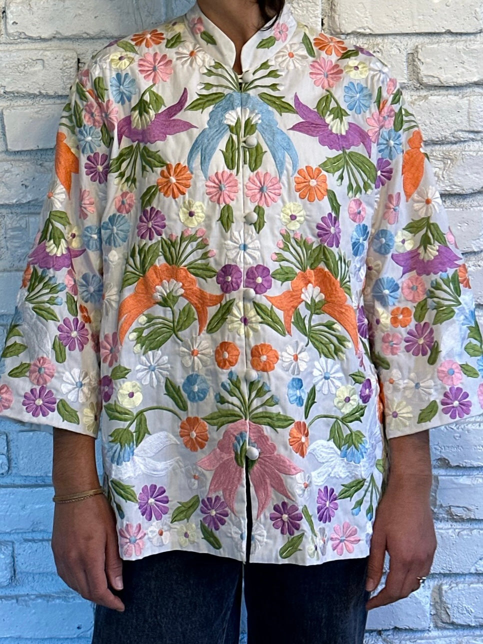 1970s Daisy’s Creations Floral Embroidered Jacket