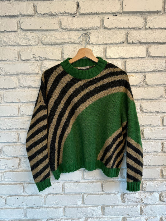 The Niccolai Green Striped Sweater