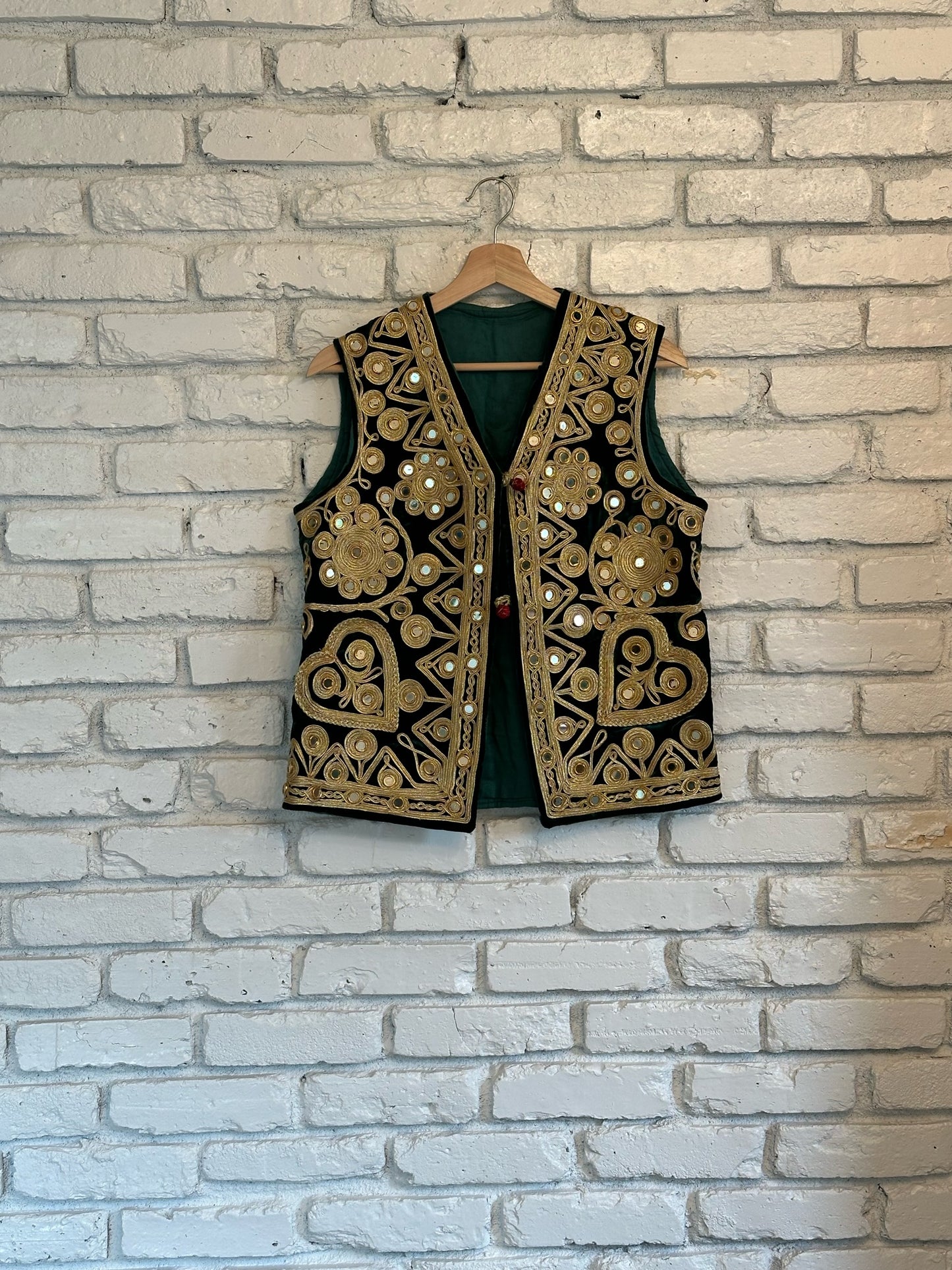 Velvet & Heavy Gold Mirror Vest