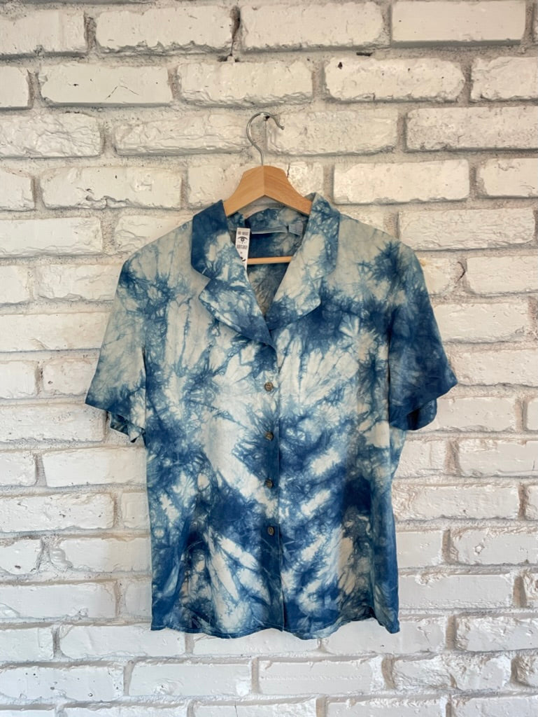 Indigo Hand Dyed Button-Up