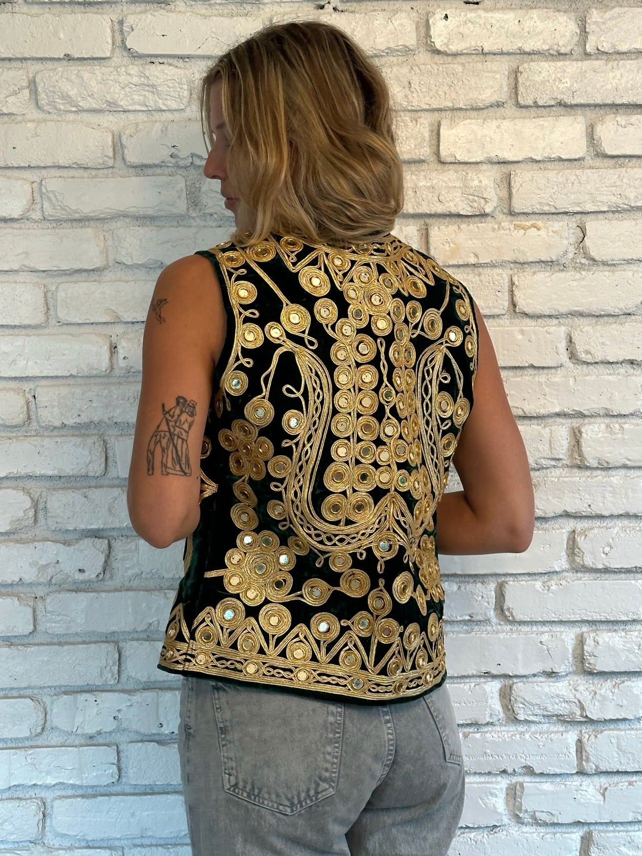 Velvet & Heavy Gold Mirror Vest