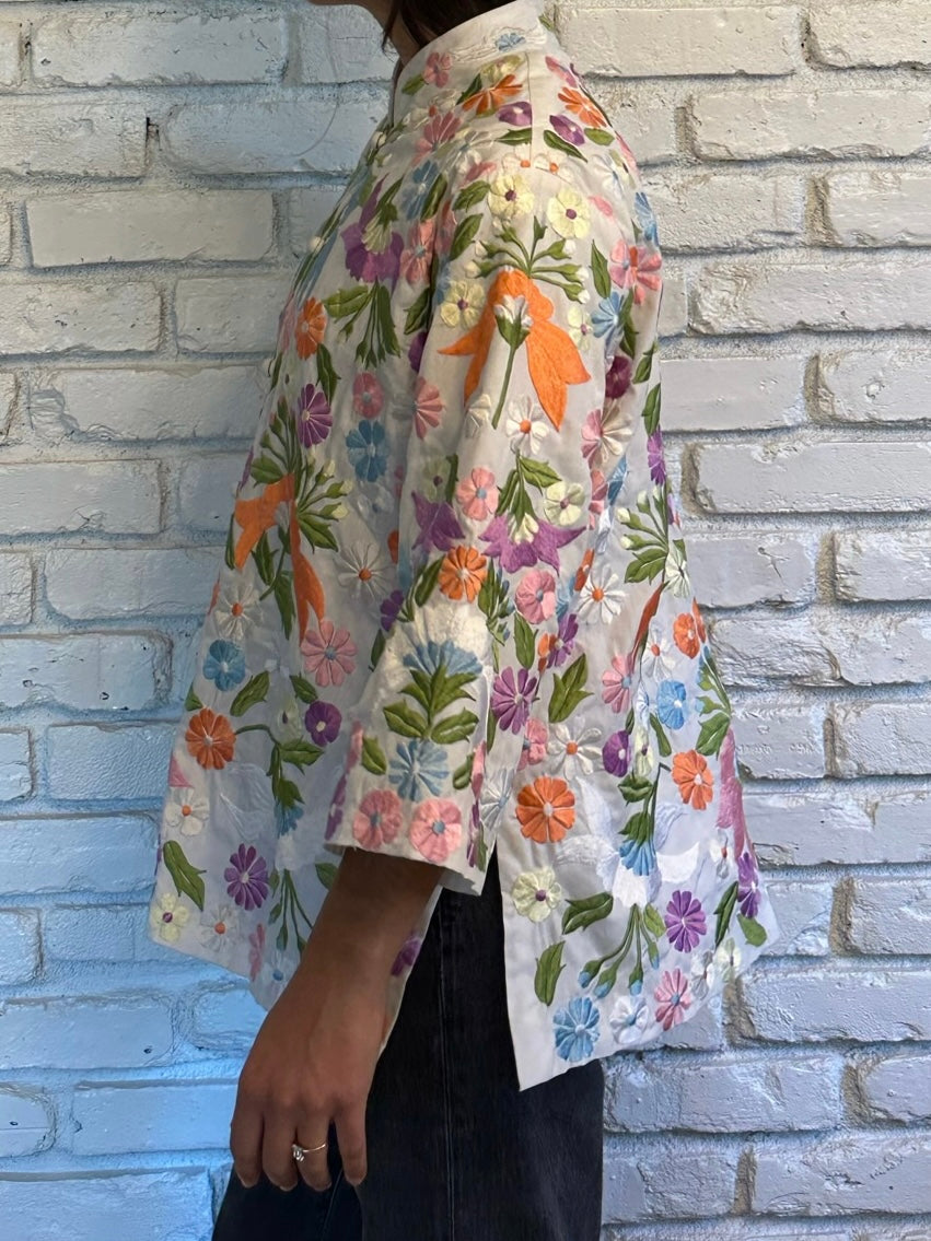 1970s Daisy’s Creations Floral Embroidered Jacket