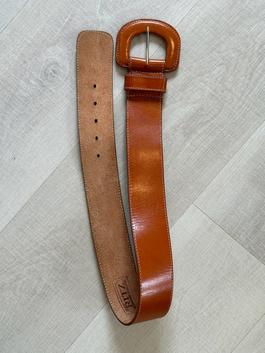 The Ritz Brown Leather Belt