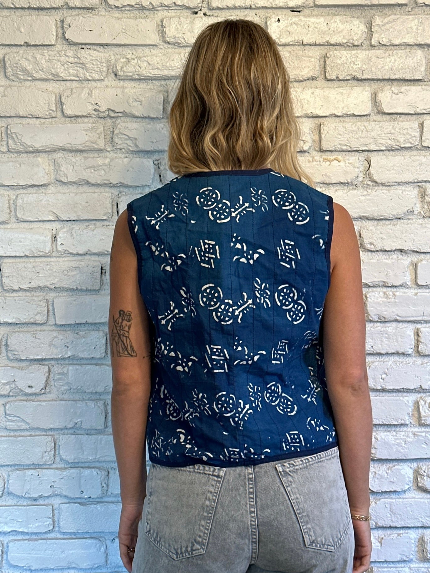 Vintage Indigo Dyed Vest