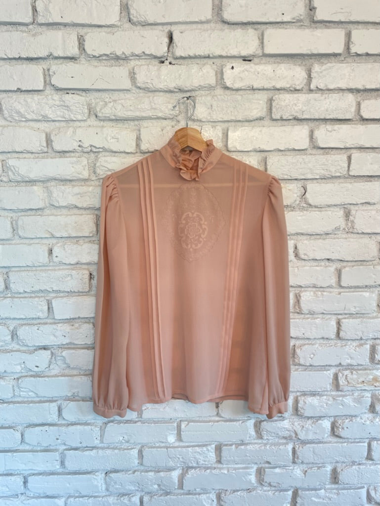 Embroidered Blush Blouse