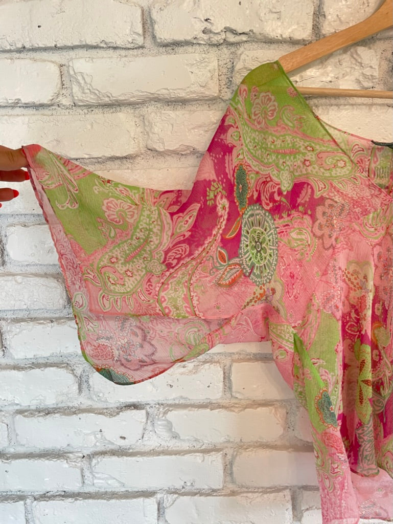 Floral Silk Flowy Top