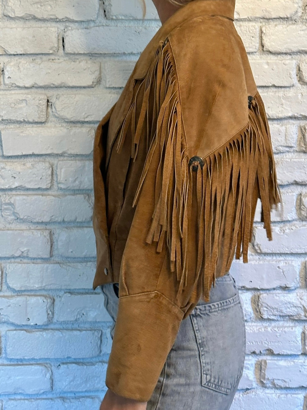 80’s Rock Creek Leather Fringe Jacket
