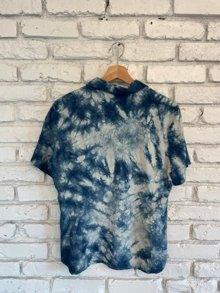 Indigo Hand Dyed Button-Up