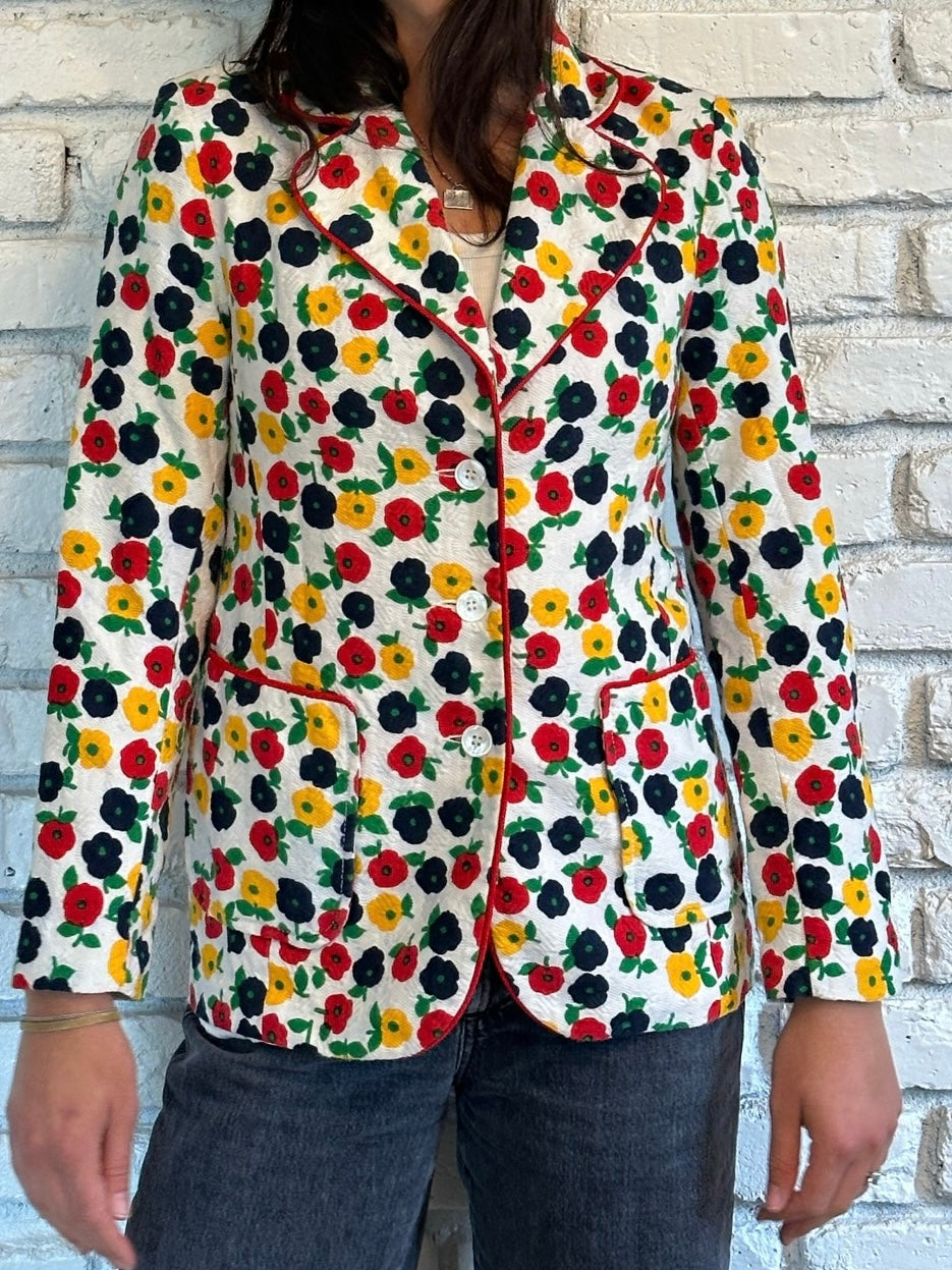 Floral Cotton Blazer