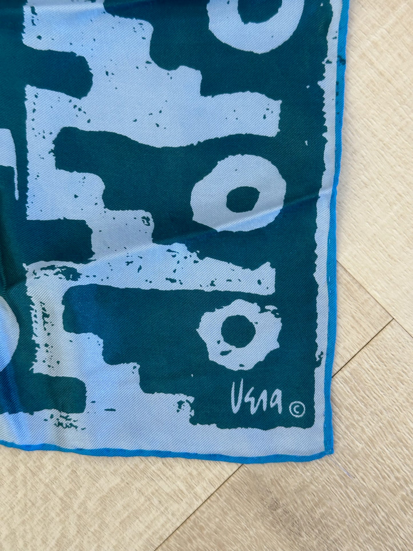 The Mara Blue Abstract Scarf
