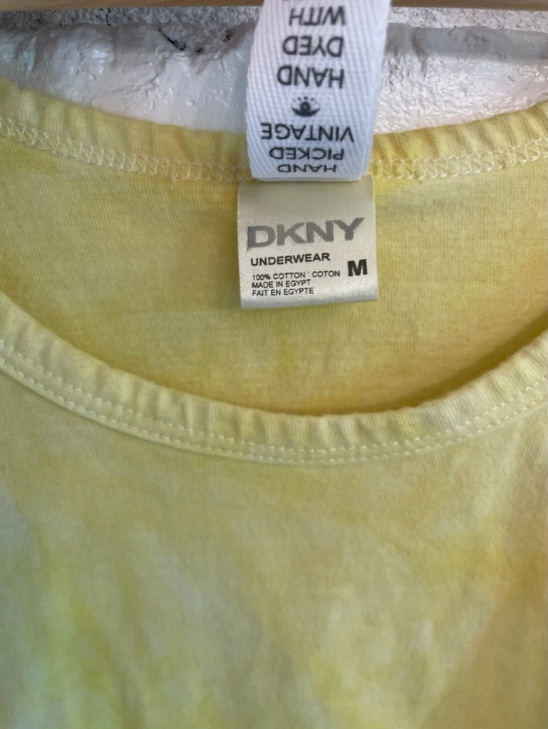 Yellow Hand Dyed DKNY Tank