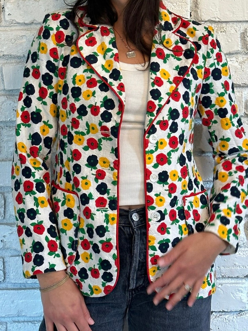 Floral Cotton Blazer