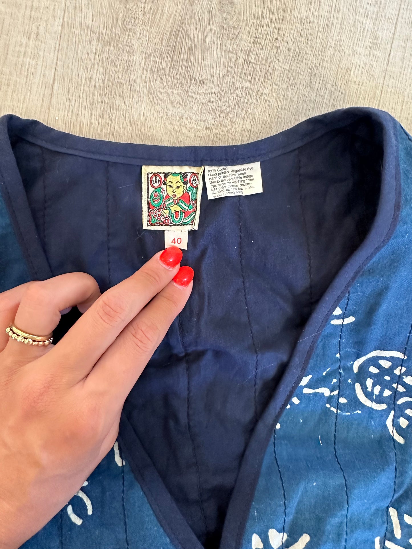 Vintage Indigo Dyed Vest