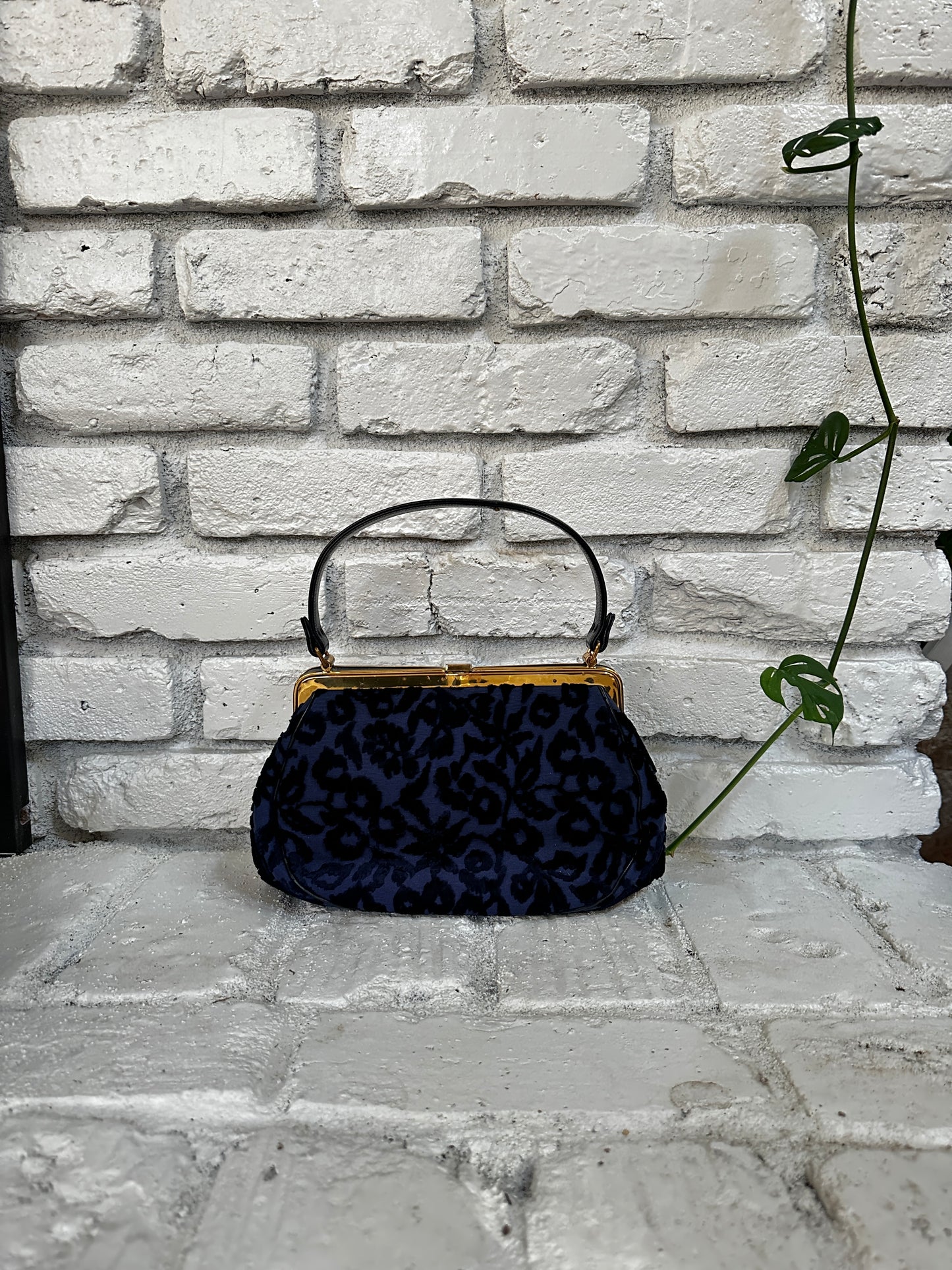 Navy Velvet Henri Bendel Purse