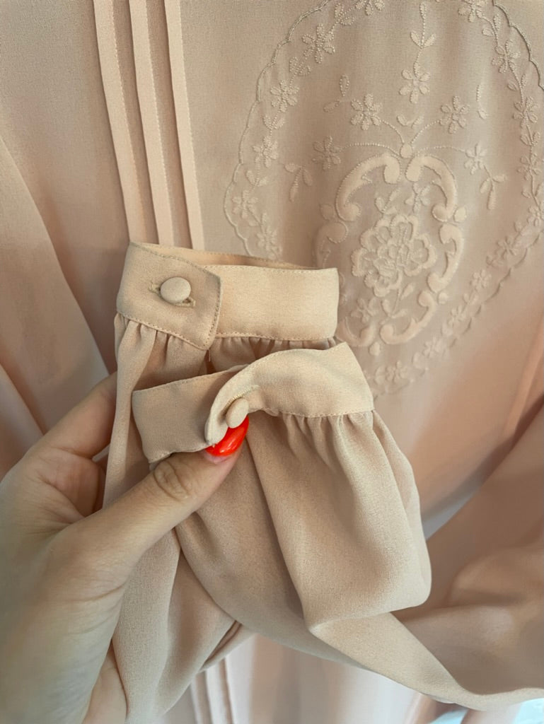 Embroidered Blush Blouse