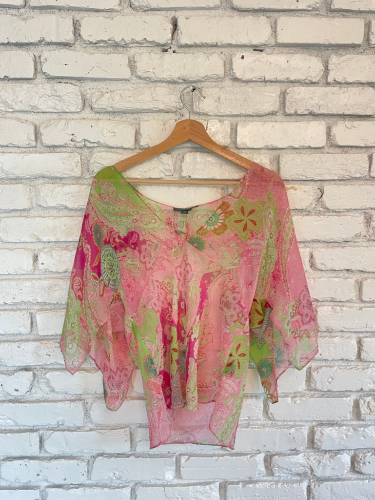 Floral Silk Flowy Top