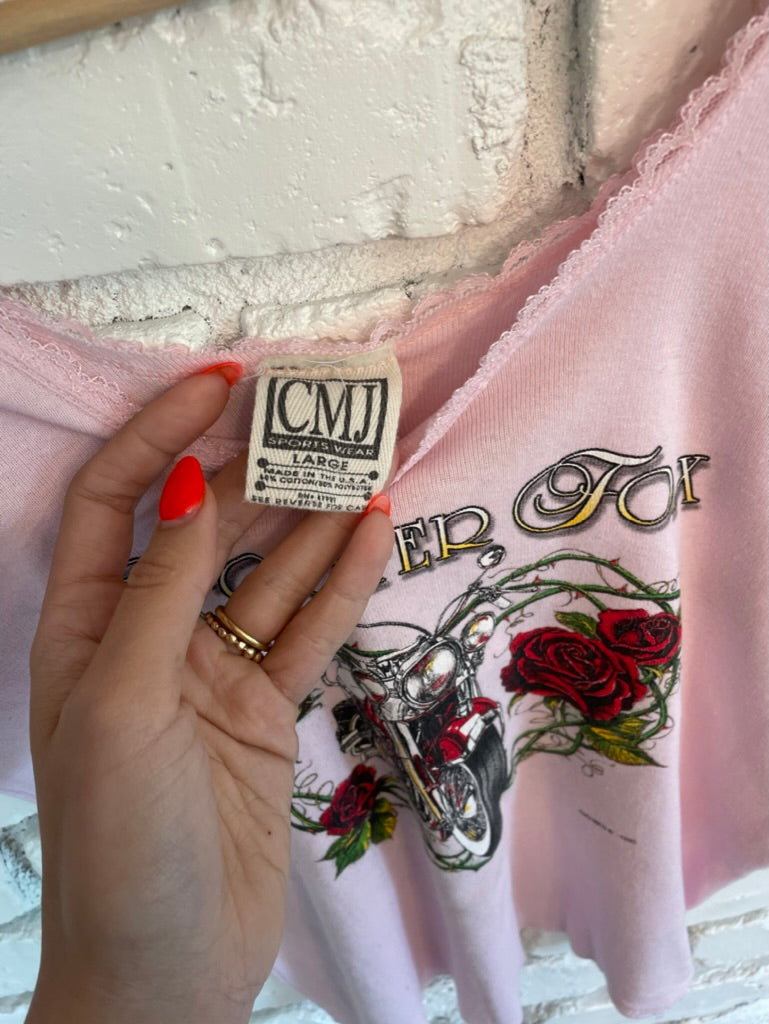 Pink Rose Bike Tank