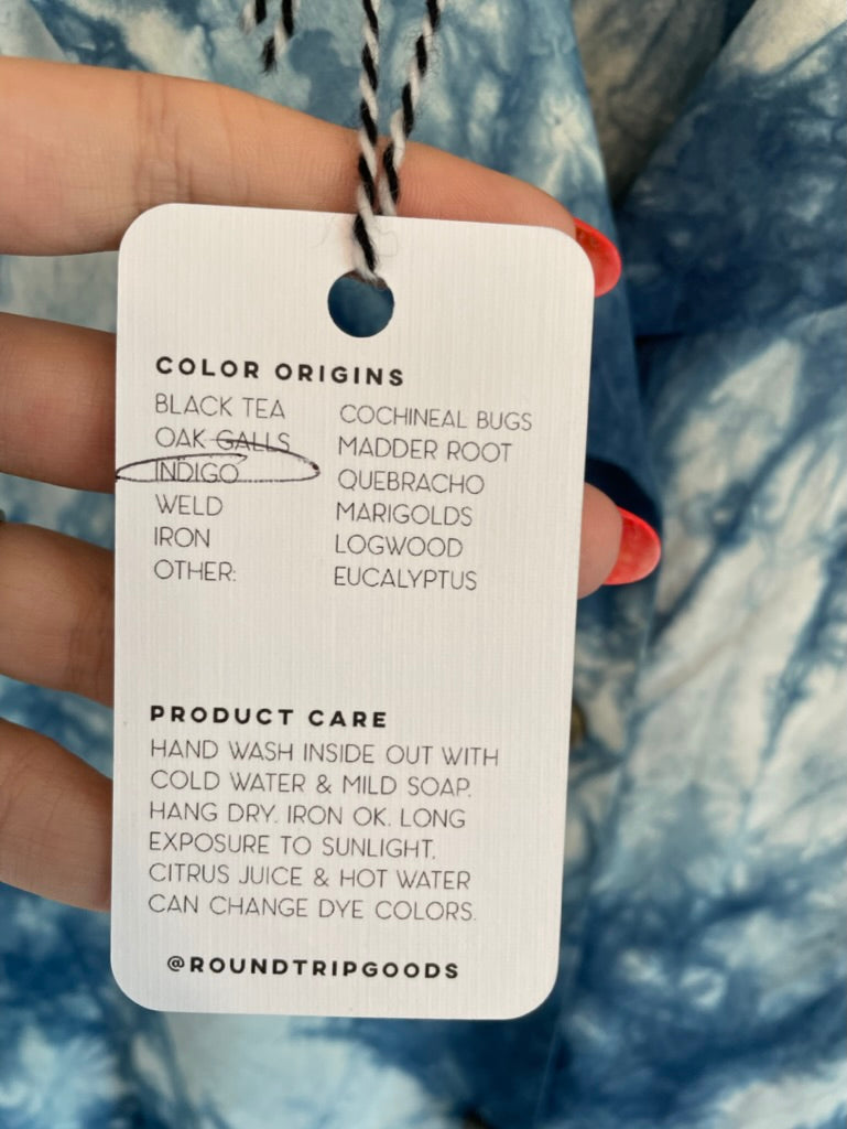 Indigo Hand Dyed Button-Up