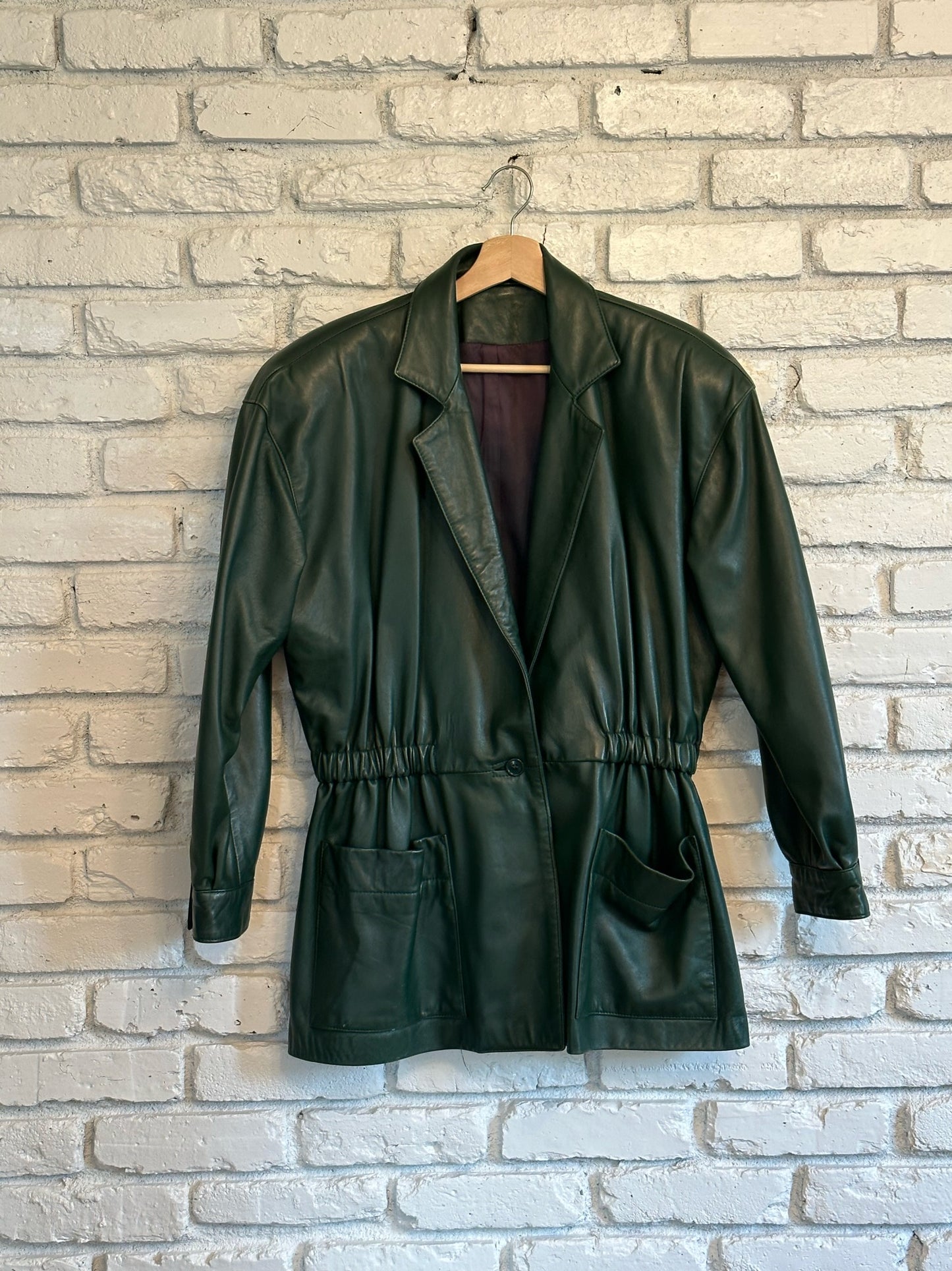 1980’s Hunter Green Leather Jacket