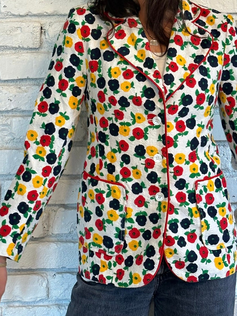 Floral Cotton Blazer