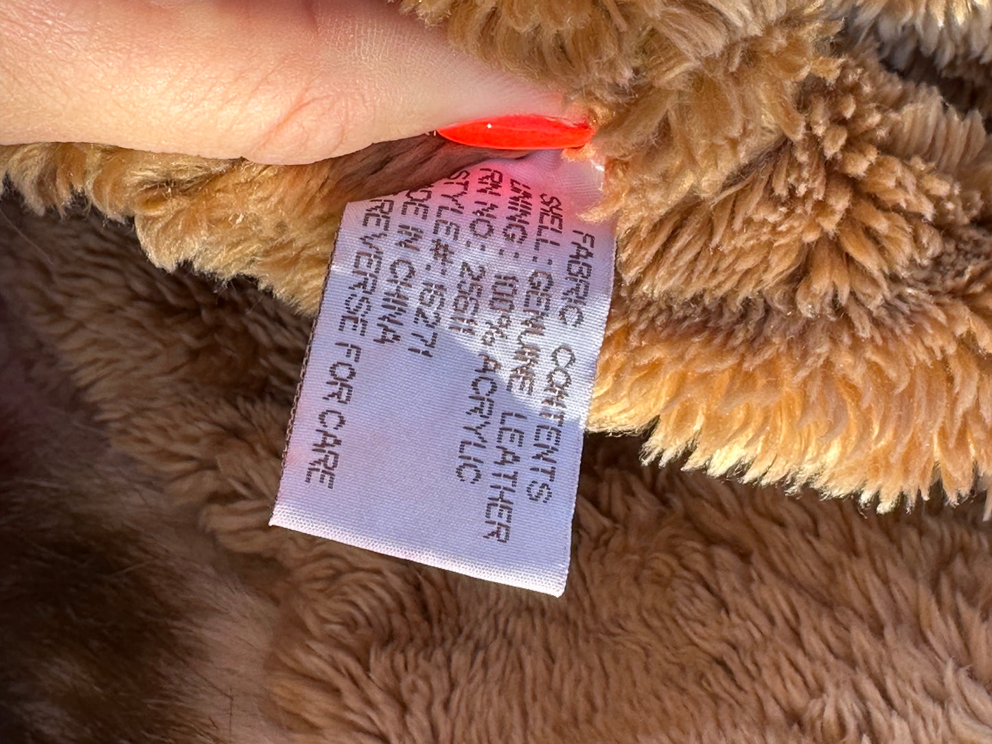90s Tan Leather Penny Lane Coat w/ Faux Fur
