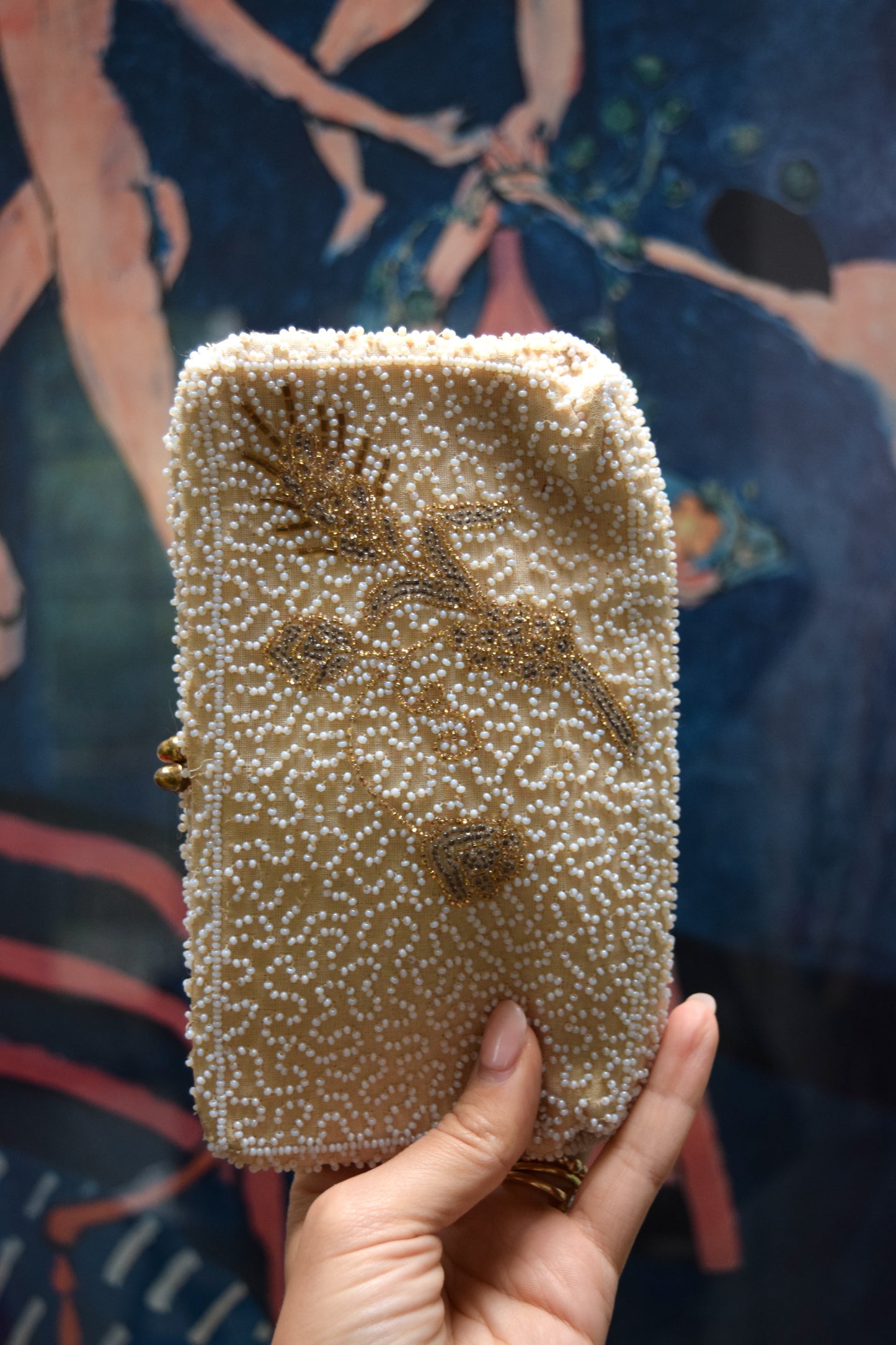 50's Dayton Made in Belgium Hand Beaded Clutch