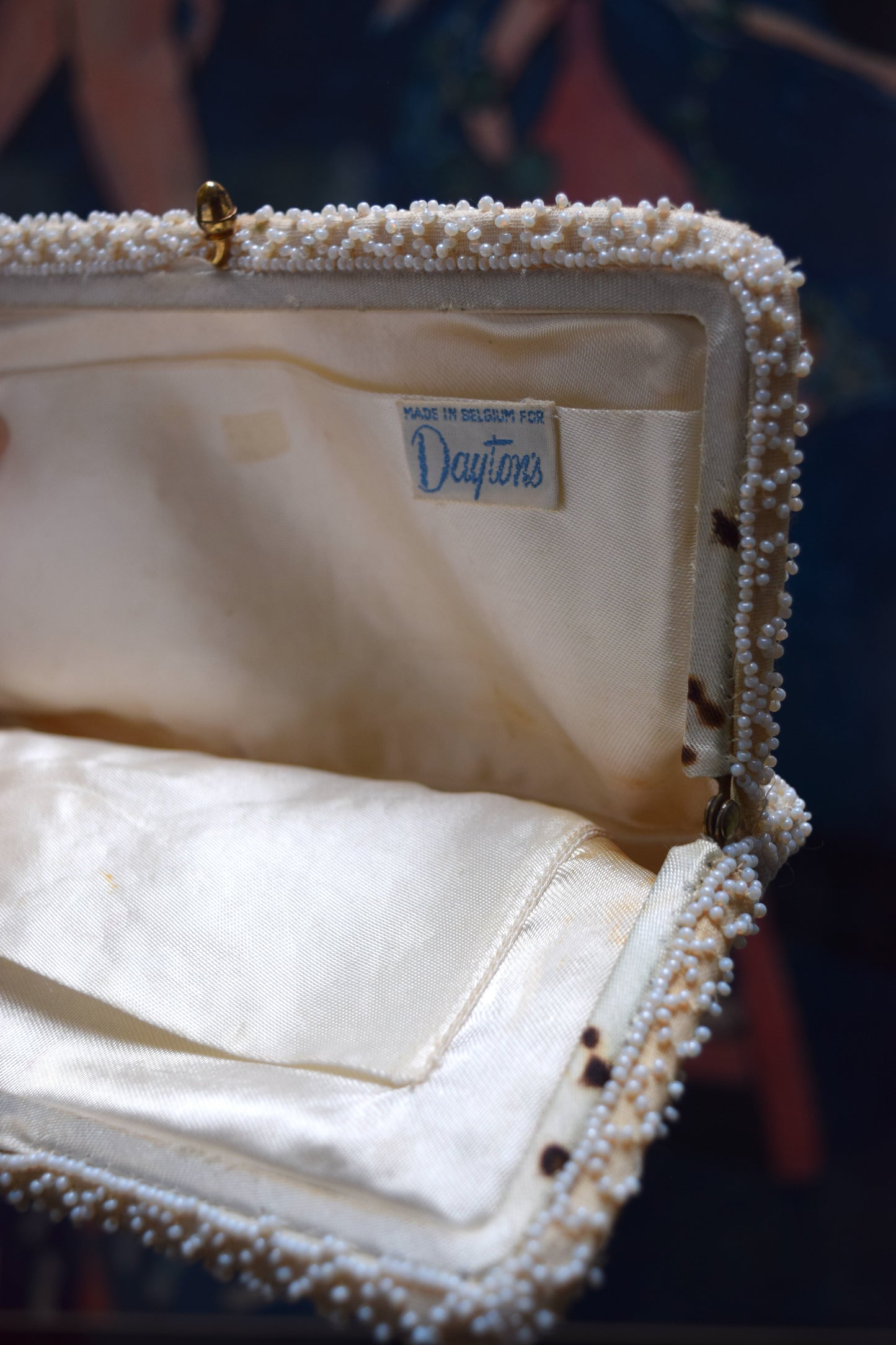 50's Dayton Made in Belgium Hand Beaded Clutch