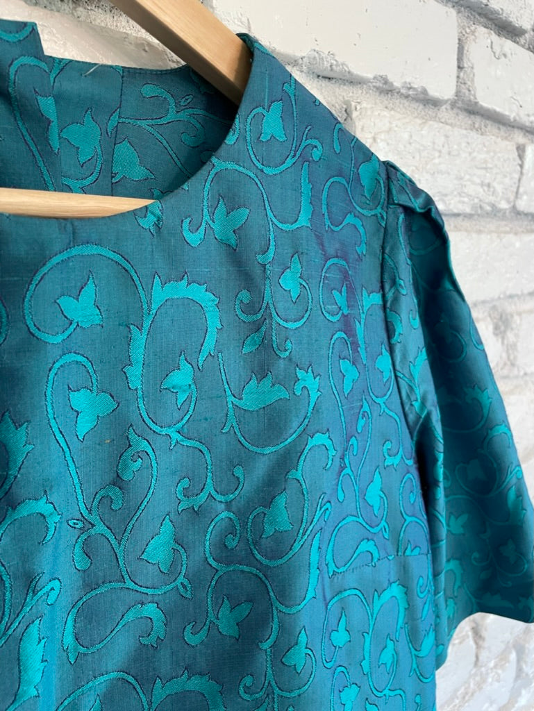 Silk Blue Shimmery Top
