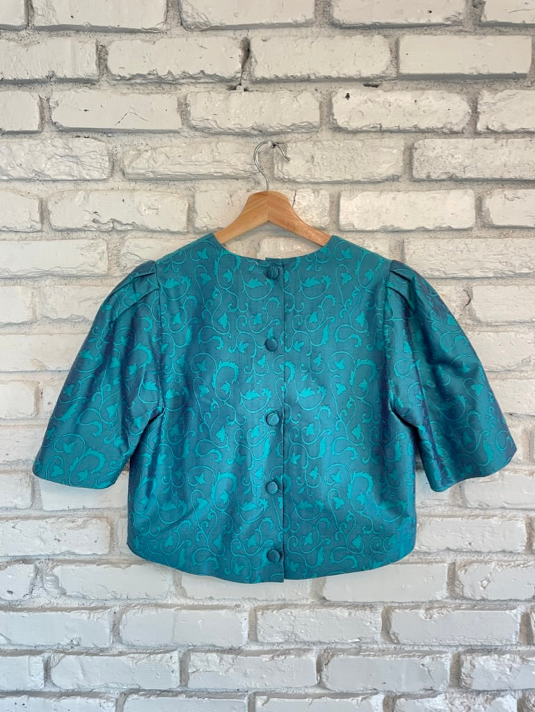 Silk Blue Shimmery Top
