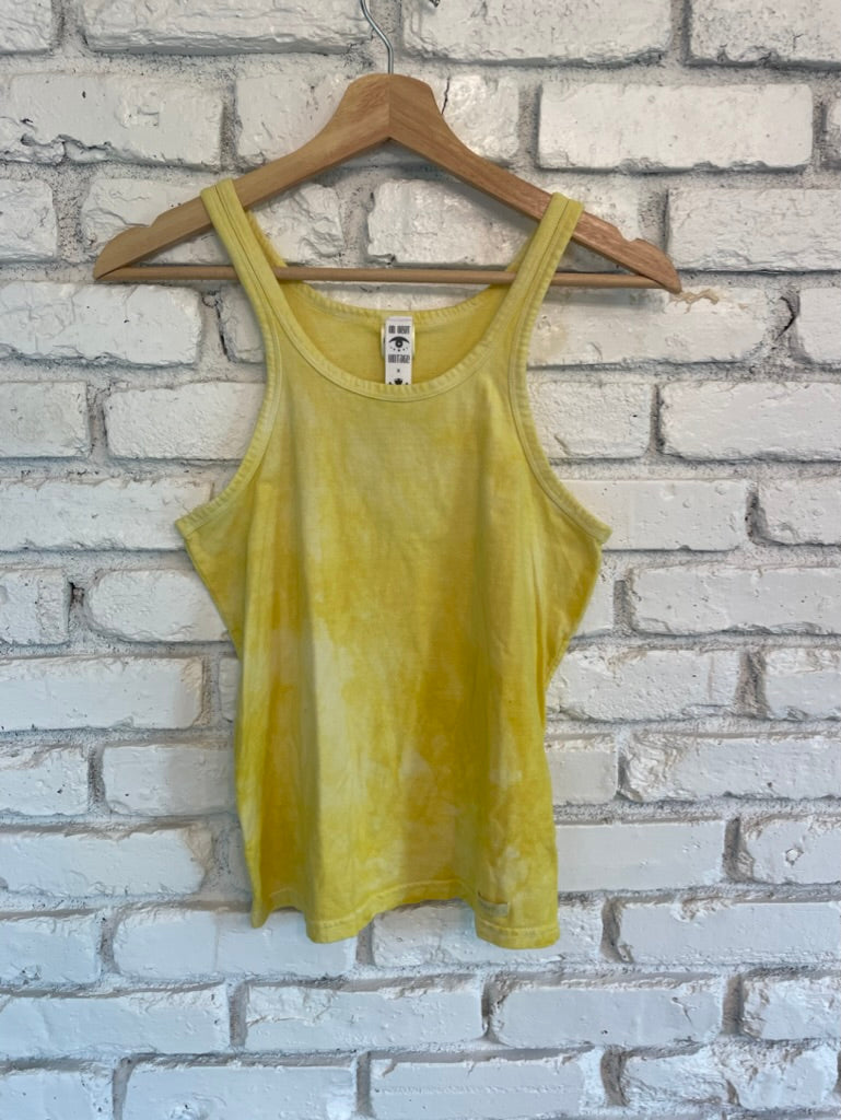 Yellow Hand Dyed DKNY Tank