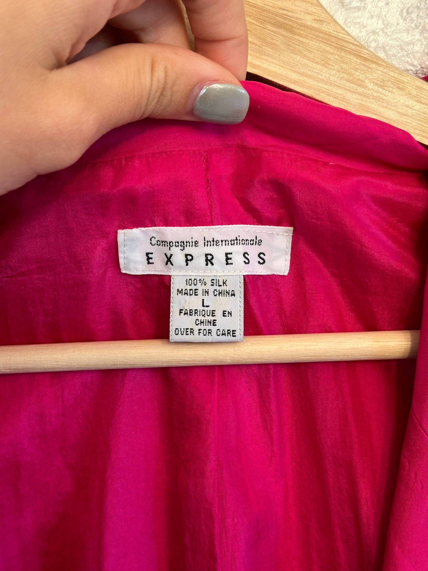 Hot Pink Silk Blazer