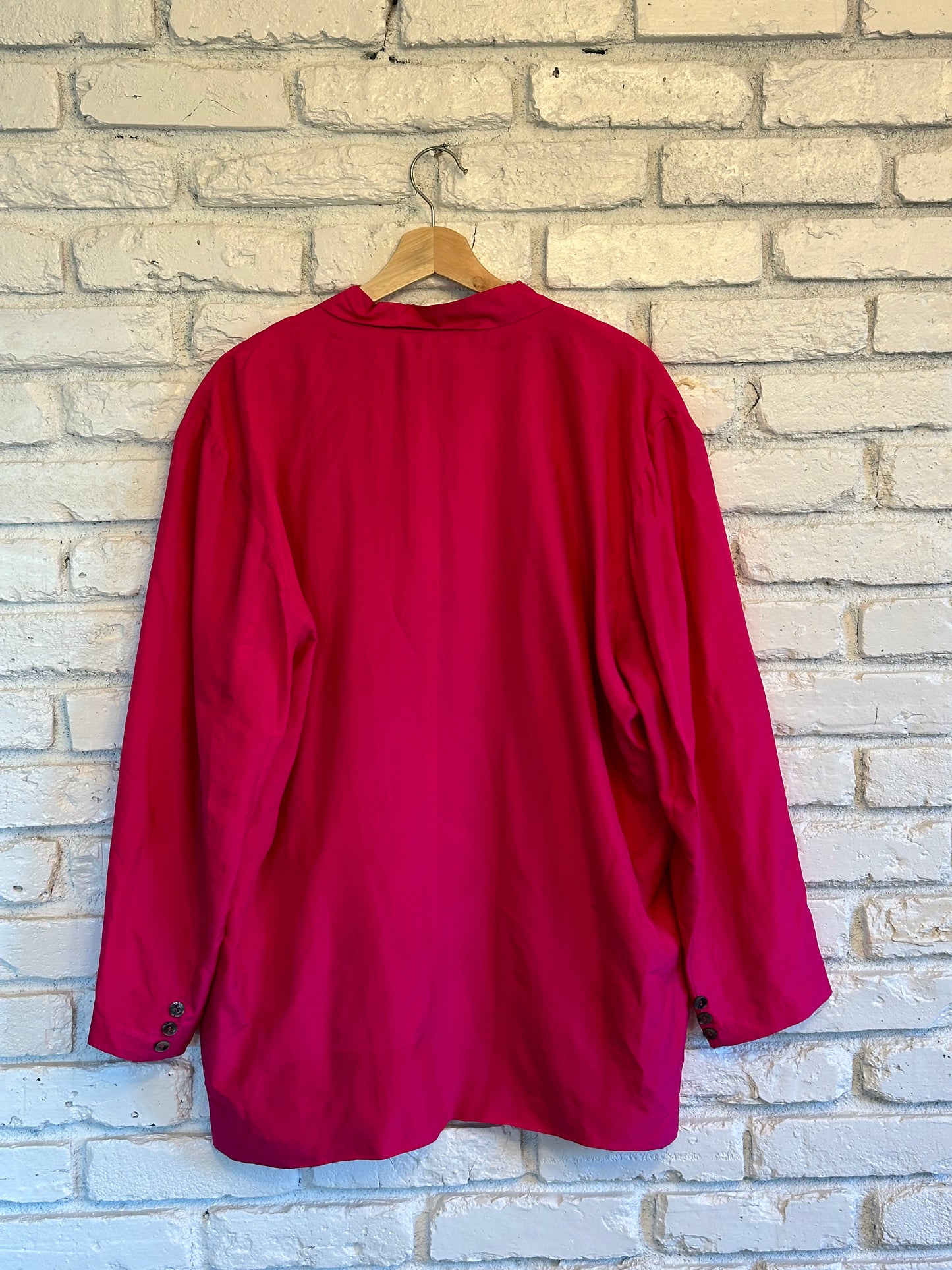 Hot Pink Silk Blazer