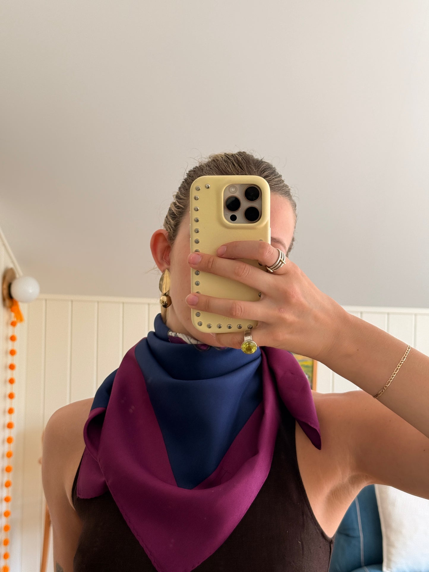 Silk Fiorio Vintage Scarf by Herbert Leupin