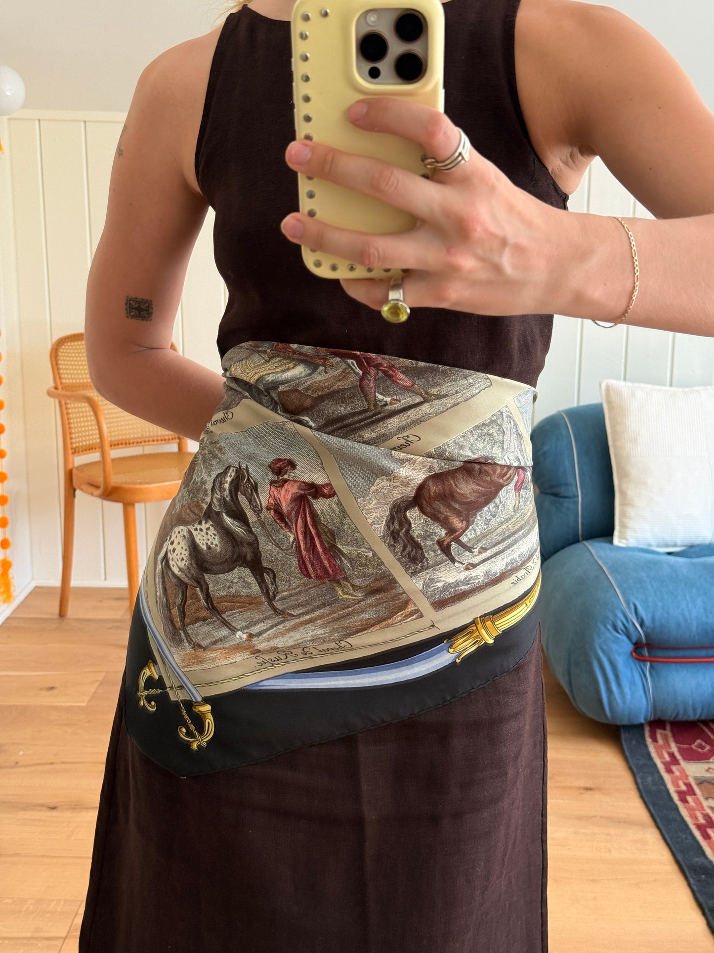 Hermès Les Races de Chevaux silk scarf by Hugo Grygkar