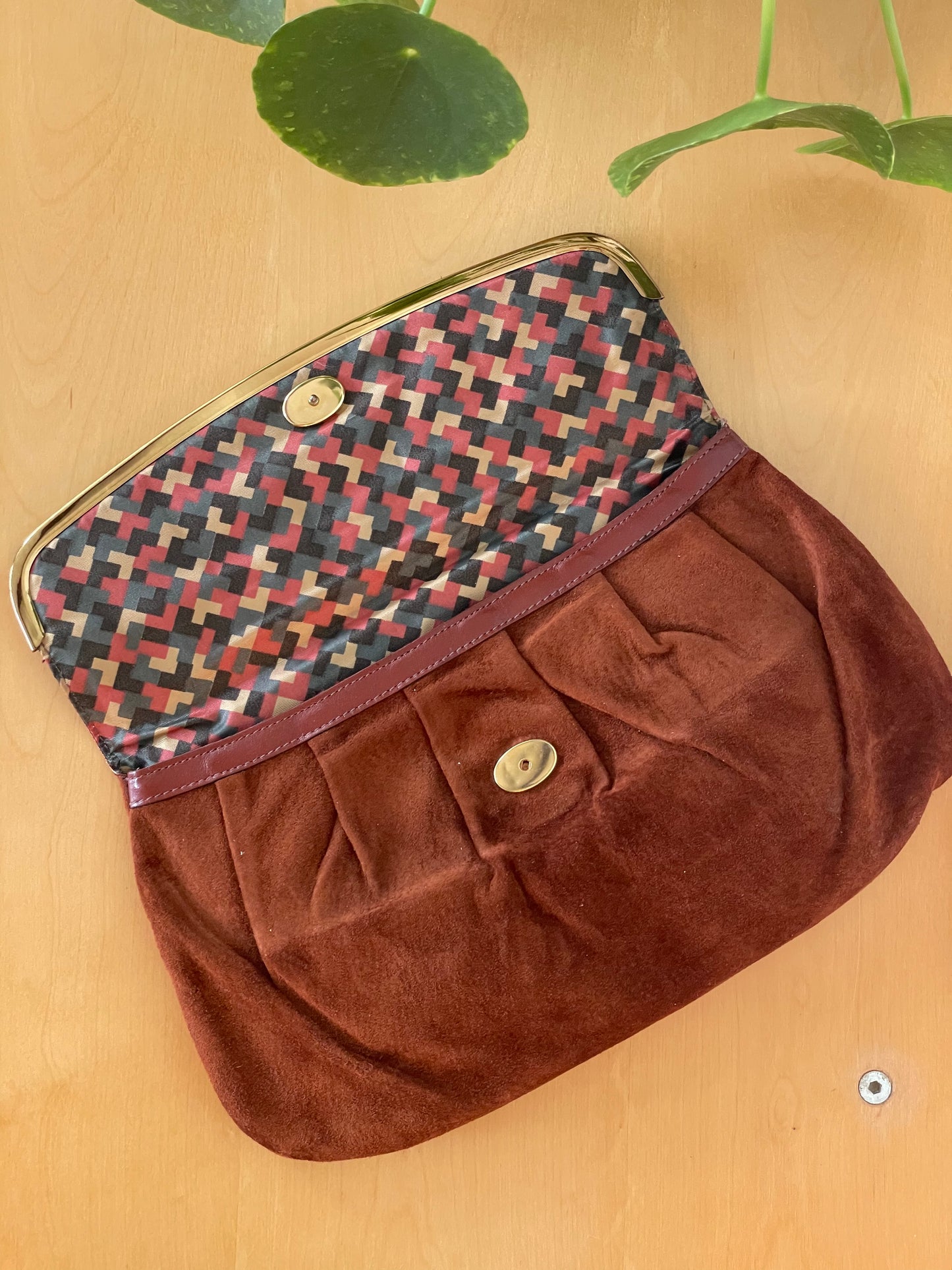70's Suede Clutch