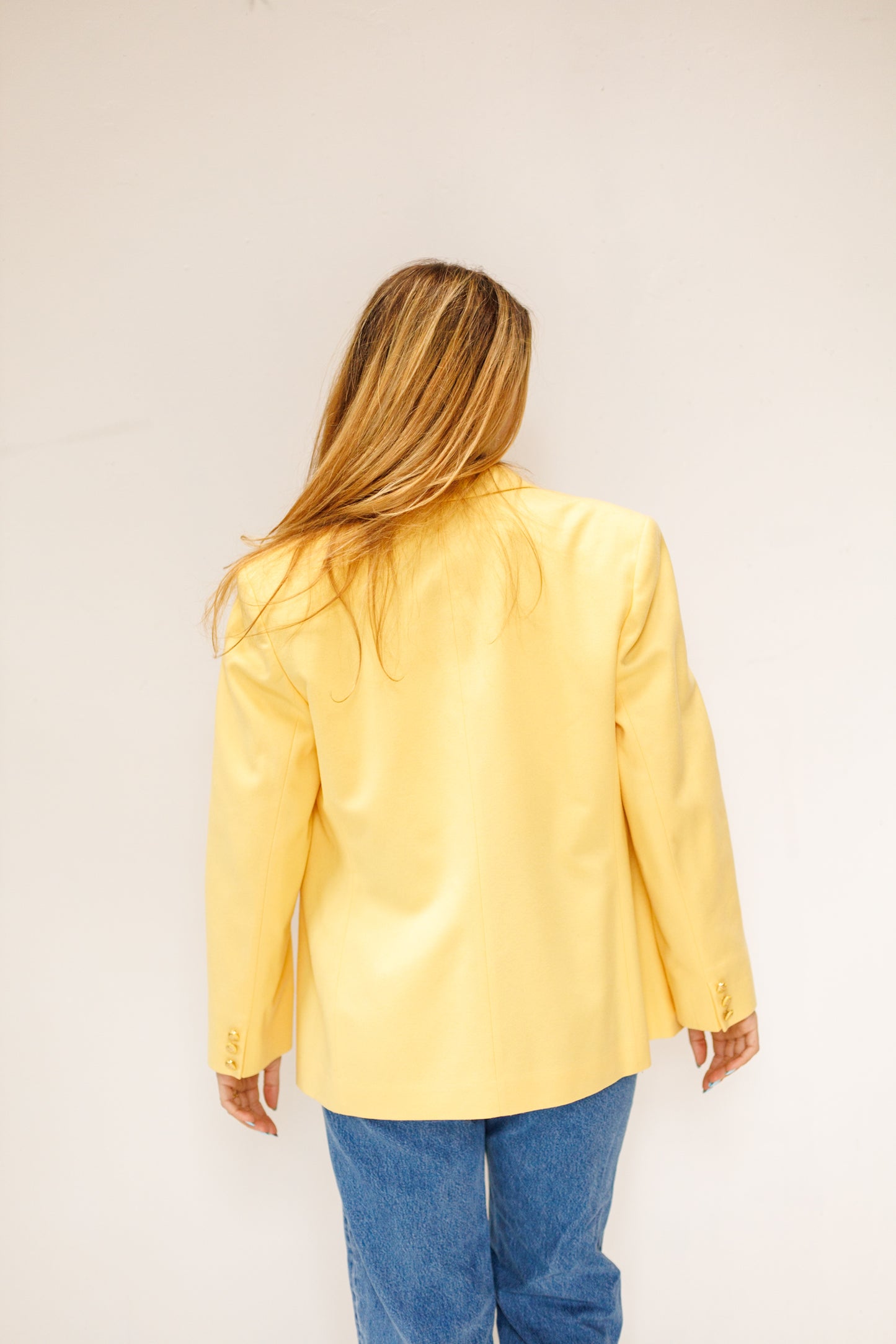 Canary Yellow Pendleton Wool Blazer