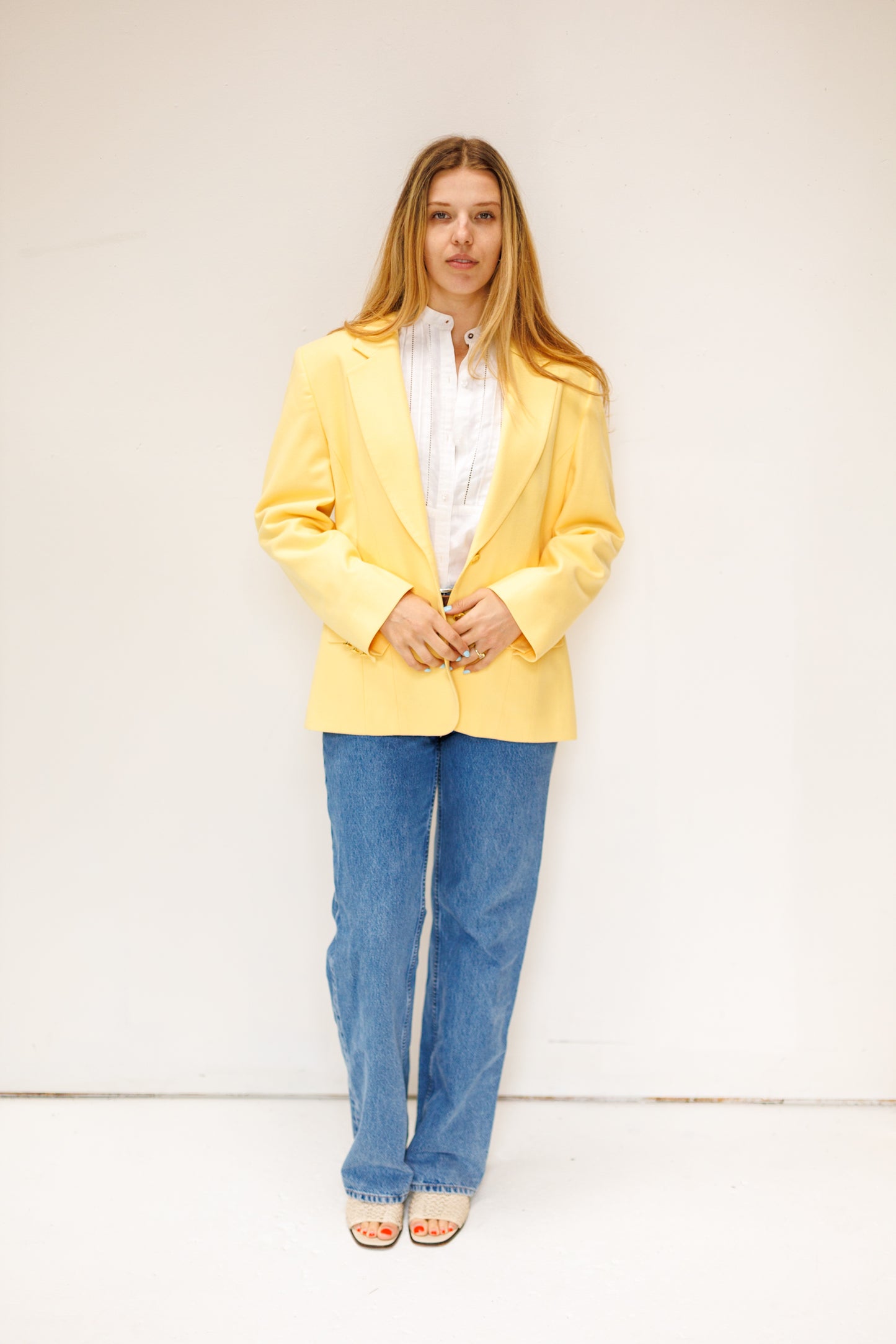 Canary Yellow Pendleton Wool Blazer