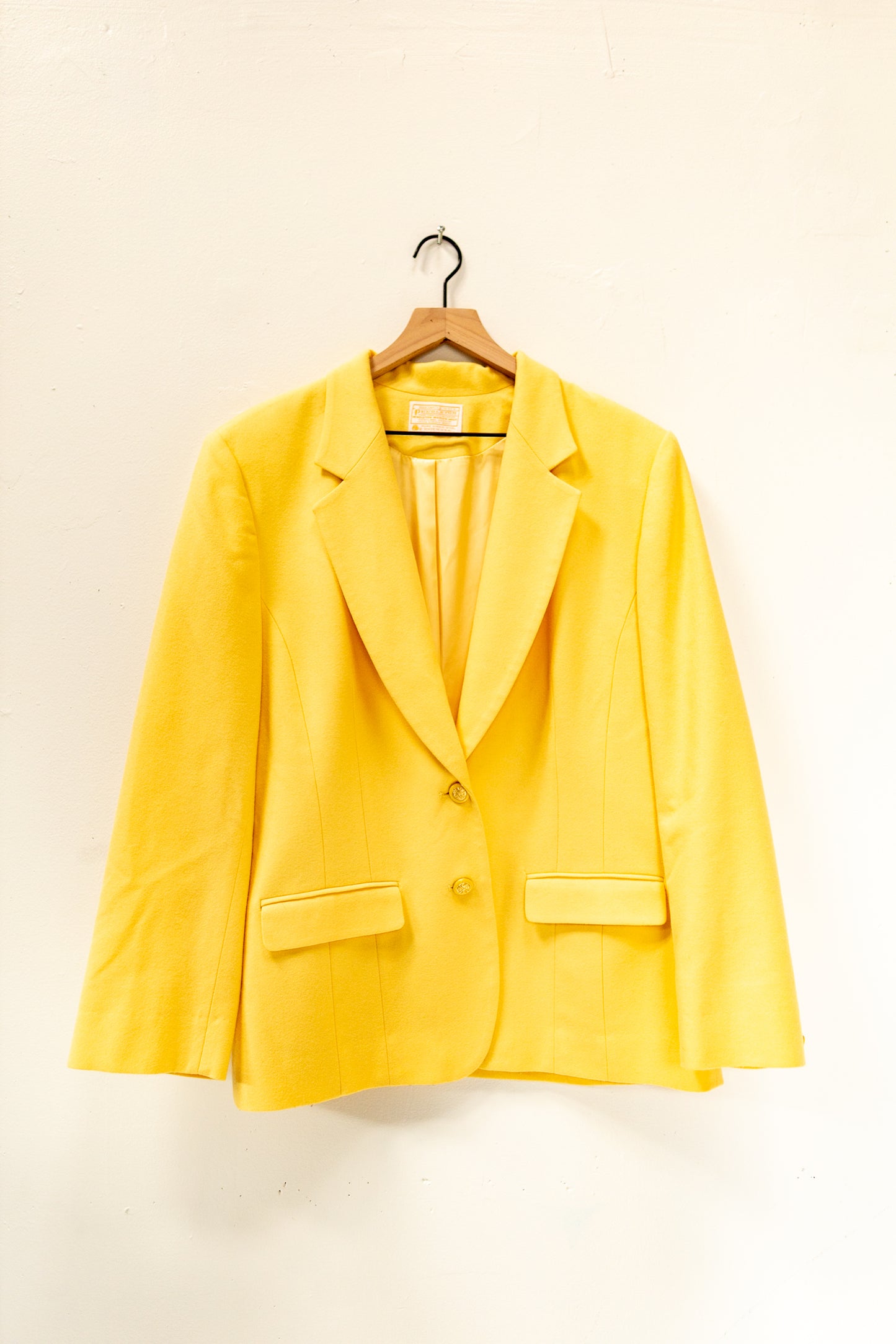 Canary Yellow Pendleton Wool Blazer