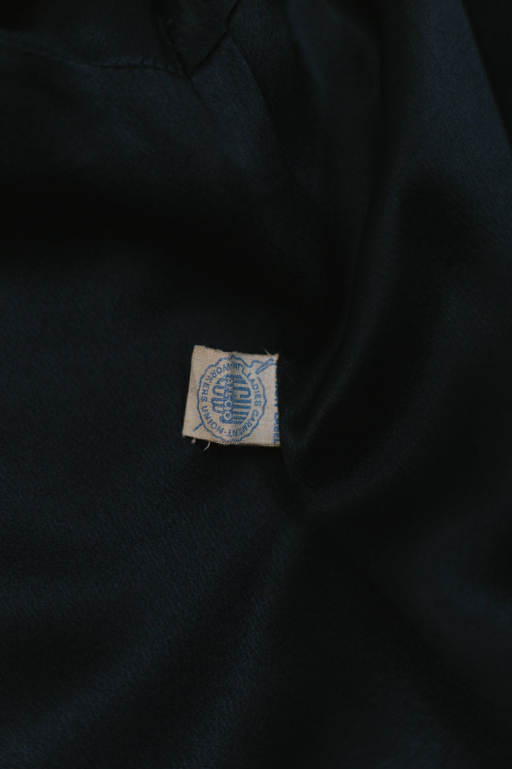 70's Fredrick & Nelson of Seattle Black Wool Trench Coat