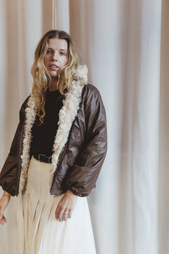 1970s Reversible Curly Fur Coat