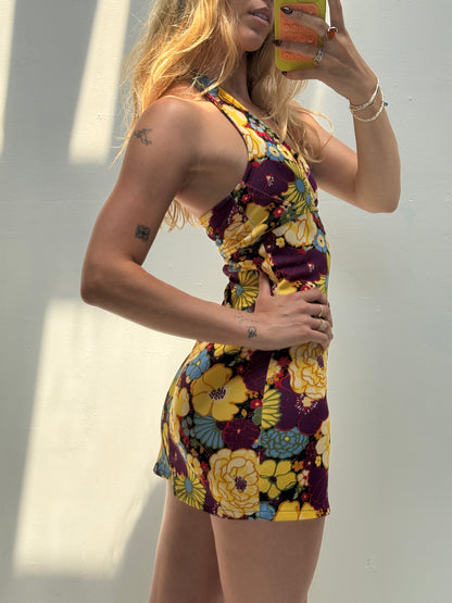1970’s Floral Halter Mini Dress