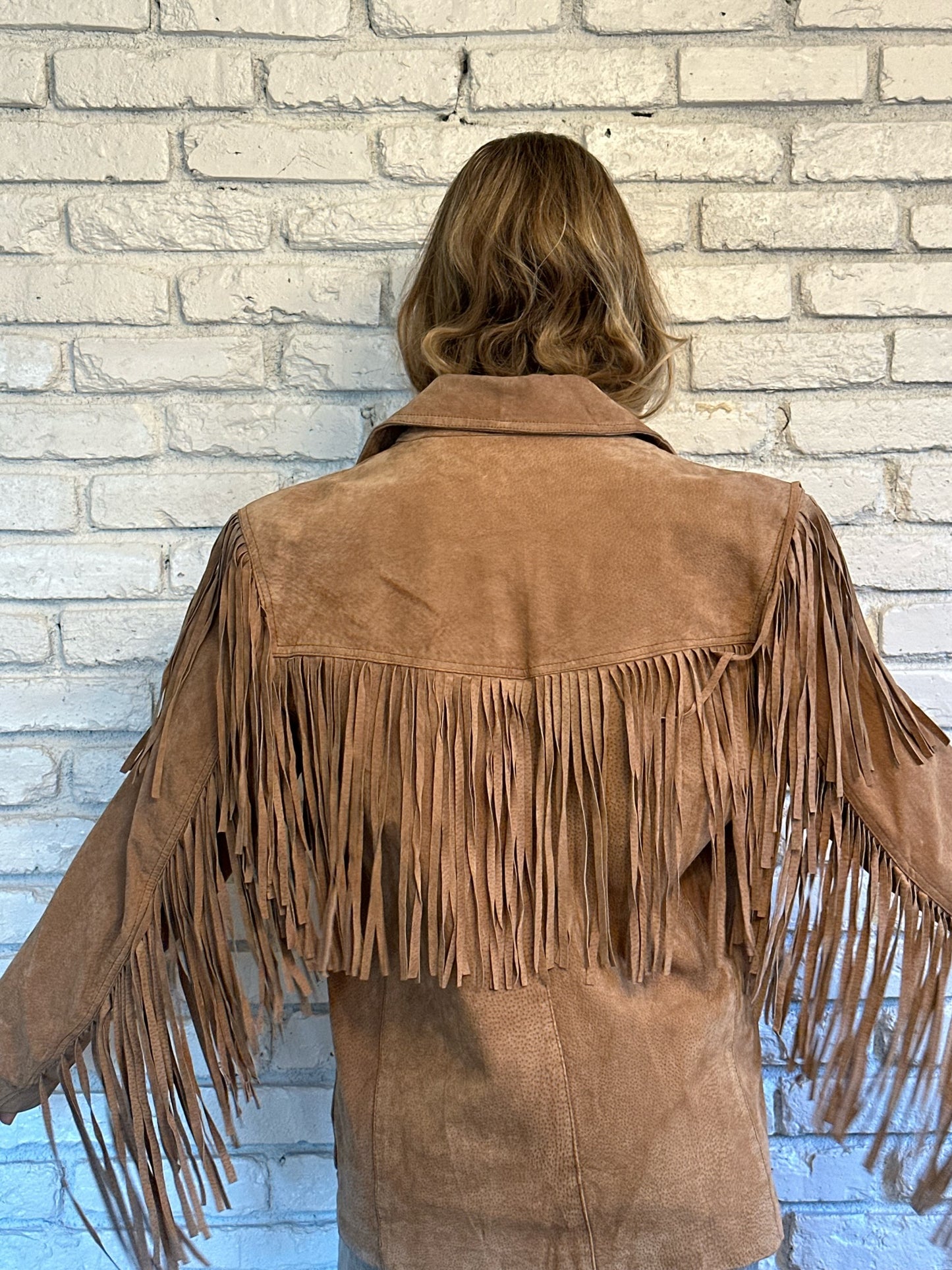 Vintage Learsi Women’s Medium Genuine Leather Fringe Suede Leather Jacket
