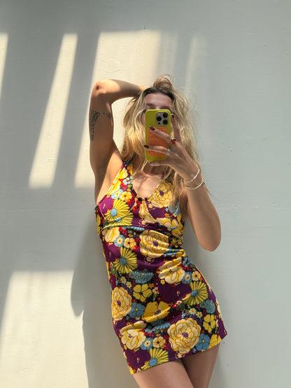 1970’s Floral Halter Mini Dress