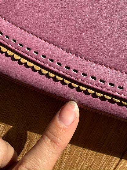 Salvatore Ferragamo Pink Scalloped Pocket Shoulder Bag