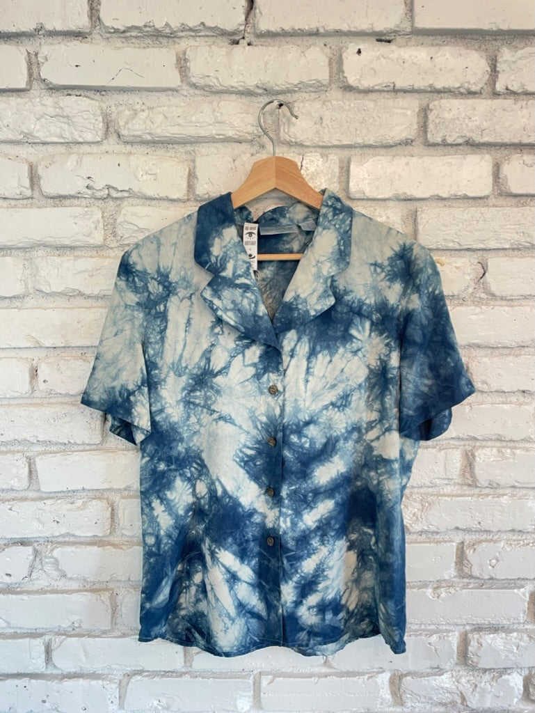 Indigo Hand Dyed Button-Up
