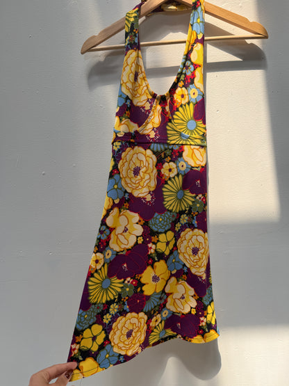 1970’s Floral Halter Mini Dress
