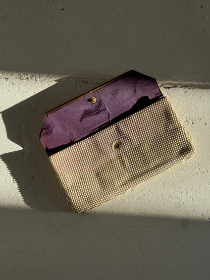 Whiting & Davis White Mesh Clutch