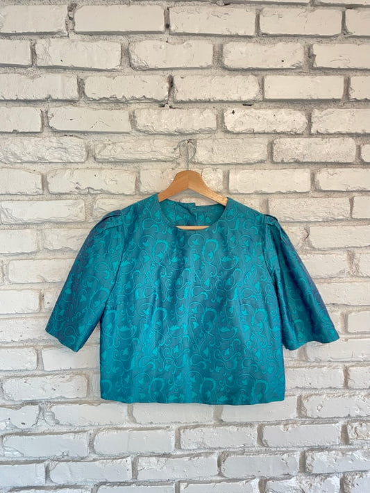 Silk Blue Shimmery Top