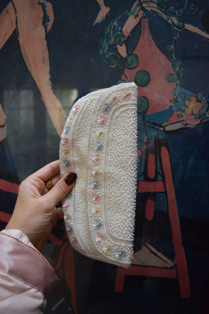 Magid Hand Beaded French Clutch