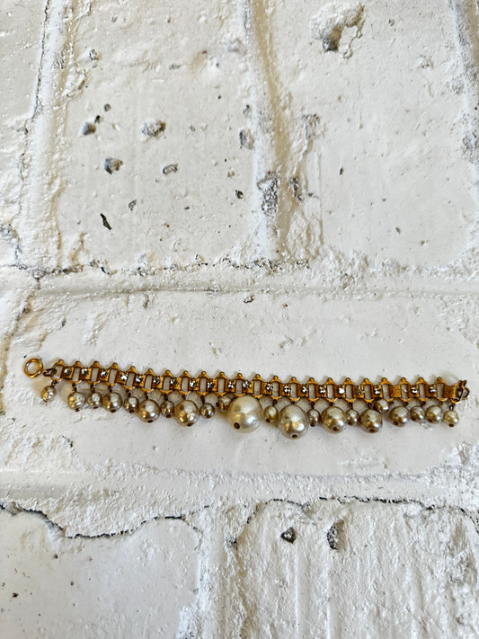 Vintage Fringe Pearl Bracelet